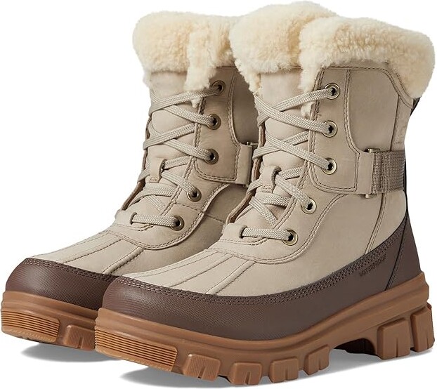 Sorel Tivolitm V Parc Waterproof Women's Snow Shoes Omega Taupe/Gum 10 : 5 B - Medium, Leather/Rubber
