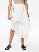 Thumbnail for your product : Loewe Asymmetric Pleated Midi Skirt