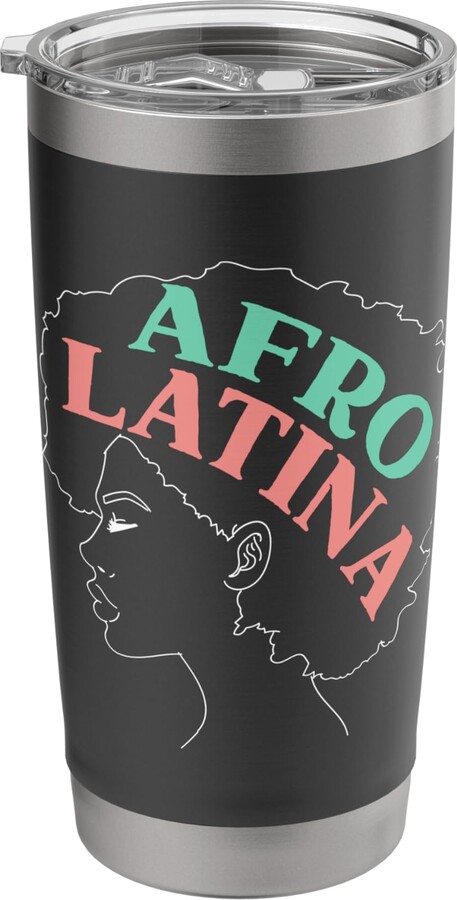 Black Empowerment Afrocentric Afro SteMi Apparel Afro Latina Afrocentric Black Pride Afro Hair Stainless Steel Insulated Tumbler