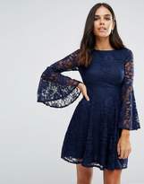 Thumbnail for your product : Jessica Wright Long Sleeve Lace Skater Dress