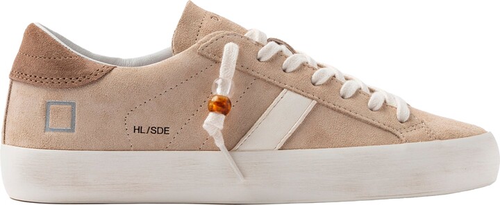 D.A.T.E Hill Low Suede Sneakers in Beige
