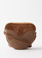 Thumbnail for your product : Saint Laurent Le Monogramme Suede And Velvet Cross-body Bag