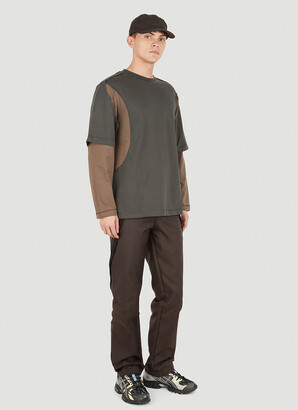 【AFFXWRKS】DUAL SLEEVE SHORT SLEEVE T-SHIRT (FLINT) AFFXWRKS Dual Sleeve T-shirt - Man T-shirts Grey L - ShopStyle
