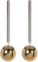 Thumbnail for your product : Argentovivo Two-Tone Bar & Ball Drop Earrings