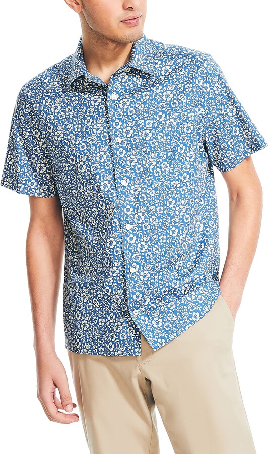 Nautica Sustainably Crafted Printed Short-Sleeve Shirt - ShopStyle