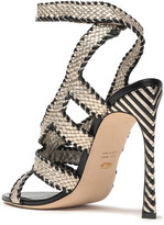 Thumbnail for your product : Sergio Rossi Metallic Woven Leather Sandals