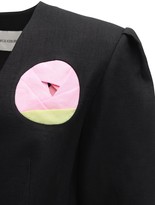 Thumbnail for your product : George Keburia Rose Embellished Linen Jacket