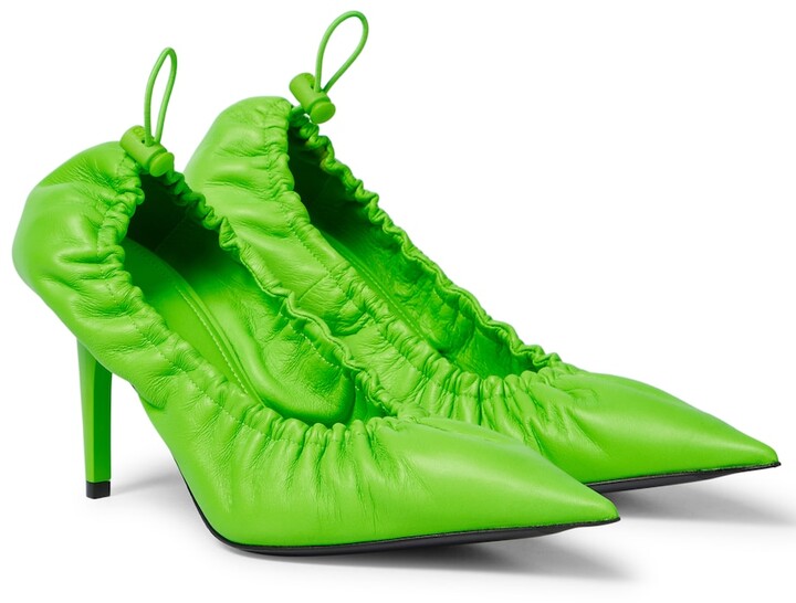 balenciaga green heels