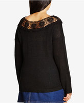 Thumbnail for your product : City Chic Trendy Plus Size Sheer Sweater