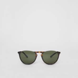 Burberry Keyhole Pilot Round Frame Sunglasses