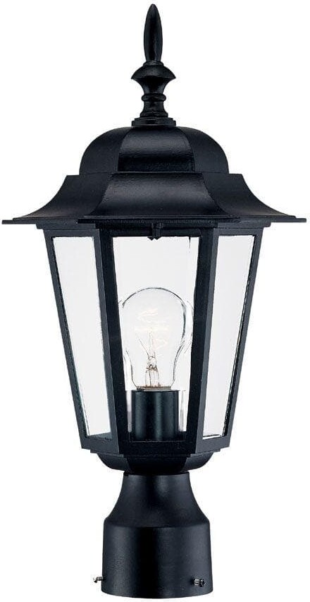Acclaim Lighting Camelot 1-Light Matte Black Outdoor Post-Mount Fixture