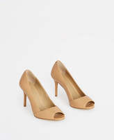 Thumbnail for your product : Ann Taylor Evie Leather Peeptoe Pumps