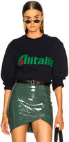 Thumbnail for your product : Alberta Ferretti x Alitalia For FWRD Logo Sweatshirt in Navy Blue | FWRD