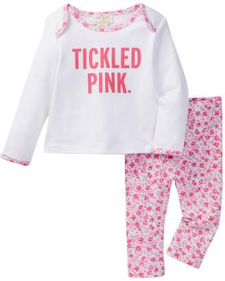 Kate Spade tickled pink top & legging set (Baby Girls)
