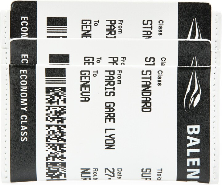 Balenciaga Boarding Pass Leather Card Case