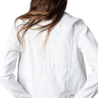 Zadig & Voltaire Kiomy Eco Love Denim Jacket In Judo - ShopStyle