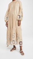 Thumbnail for your product : Jonathan Simkhai Anisa Oversized Broderie Anglaise Cascade Slit Midi Dress