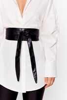 Thumbnail for your product : Nasty Gal Womens Faux Leather Obi Belt - Black - One Size