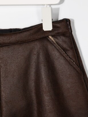 Douuod Kids Leather Look Shorts