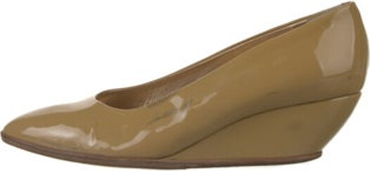 Walter Steiger Patent Leather Pumps Neutrals Semi-Pointed Toes