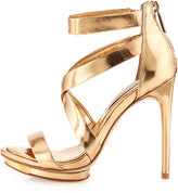 Thumbnail for your product : BCBGMAXAZRIA Lemour Cross-Strap Sandal, Gold Dust