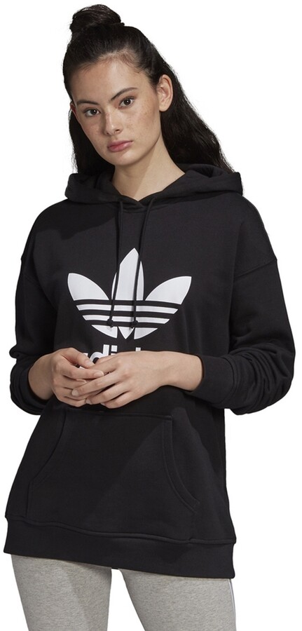 adidas originals trefoil poly crew sweatshirt women's