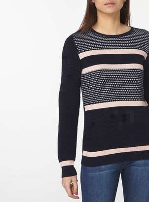 Navy and Pink Ottoman Stripe jumper