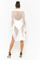 Thumbnail for your product : Forever 21 Open-Mesh Longline Trench Coat