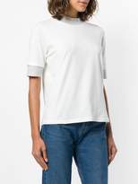 Thumbnail for your product : Fabiana Filippi contrast-cuff short-sleeve sweater