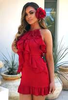 Thumbnail for your product : Pink Boutique Feeling Sunkissed Red Ruffle Mini Dress
