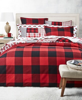 Martha Stewart Collection Buffalo Plaid Holiday Flannel Comforter, King,  Created For Macy's - ShopStyle