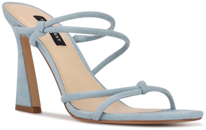 KKEPO& Brand Shoes Rhinestone Sandals Women Shoes Sandals 2019 Newest Summer Comfort Square Heel Shoes Woman Fashion Sandals Blue 9