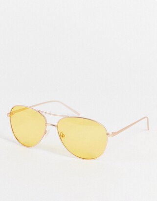 Pilgrim Nani gold-plated slimline sunglasses