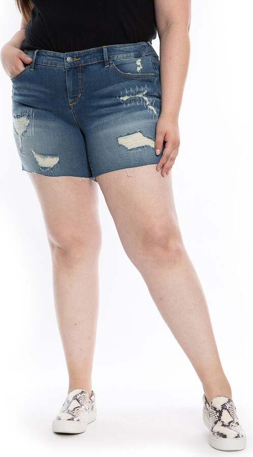 SLINK Jeans Ripped Denim Cutoff Shorts