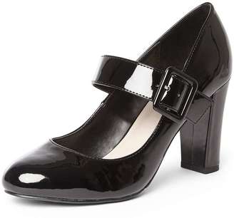 Black 'Deborah' Mary Jane Court Shoes