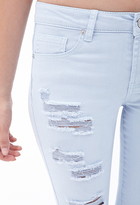 Thumbnail for your product : Forever 21 Distressed Low-Rise Skinny Jeans