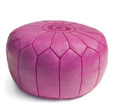 Thumbnail for your product : Jonathan Adler Large Leather Moroccan Pouf