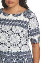 Thumbnail for your product : Eliza J Tile Graphic Print Jersey Shift Dress