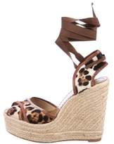 Thumbnail for your product : Dolce & Gabbana Ponyhair Espadrille Wedges