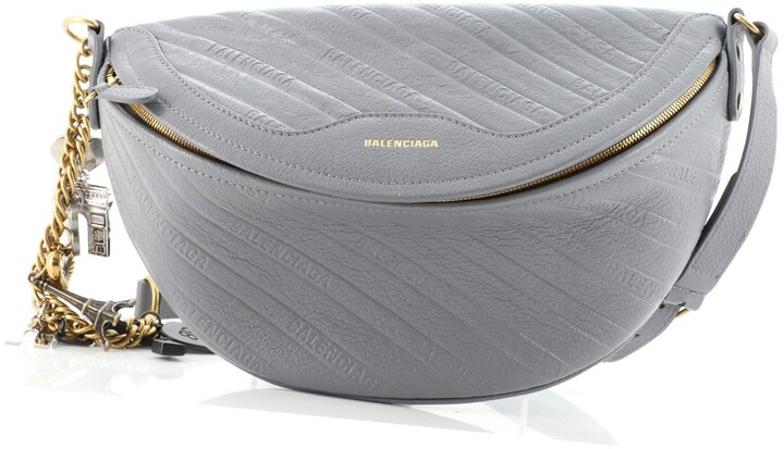 Balenciaga Souvenir Belt Bag Logo Embossed Leather XS - ShopStyle