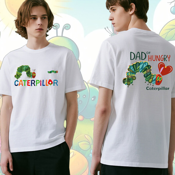 laoyaoyifu The Very Hungry Caterpillar Printed T-shirt Tops Hungry Caterpillar Cute Tops Men Women Summer All-Match Fashion Cotton Tshirt