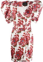 Thumbnail for your product : John Richmond Floral Balloon Sleeve Mini Dress