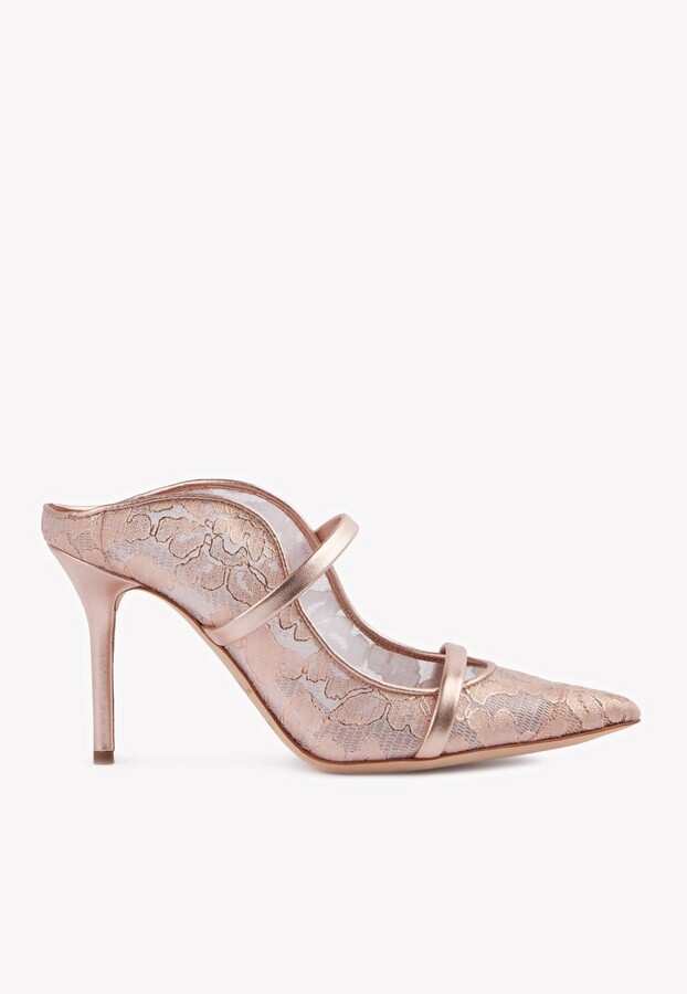 Rose Gold Mule Heel | Shop the world's largest collection of fashion |  ShopStyle