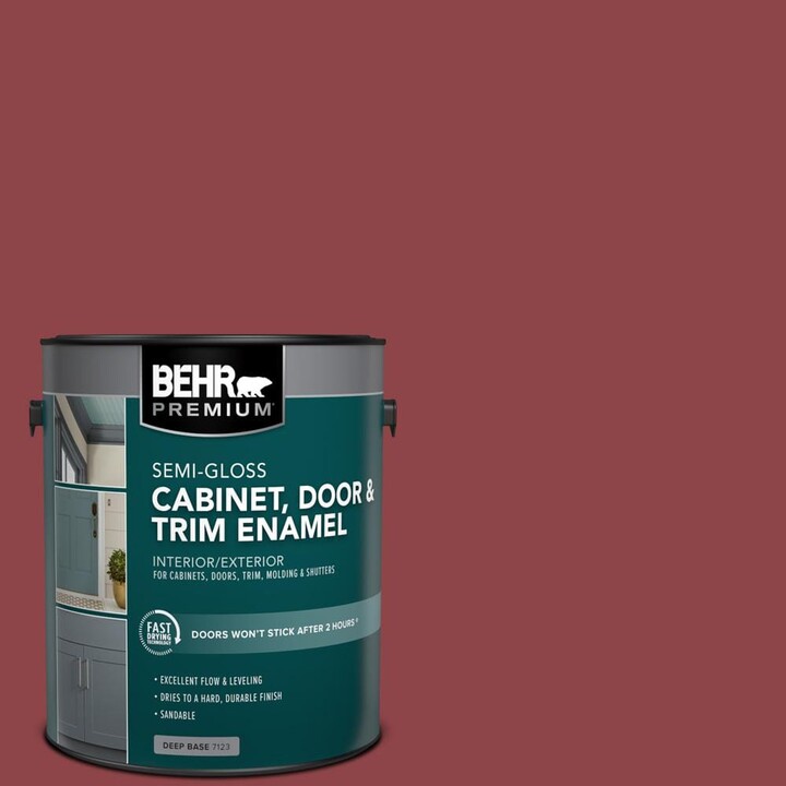 BEHR PREMIUM 1 gal. #MQ1-09 Haute Couture Semi-Gloss Enamel Interior/Exterior Cabinet, Door & Trim Paint