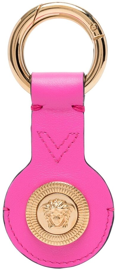 Versace Tribute Medusa leather keyring - ShopStyle