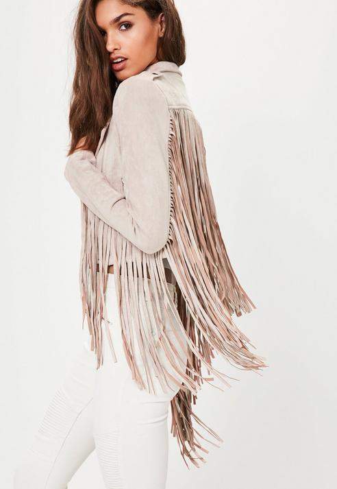 missguided fringe jacket