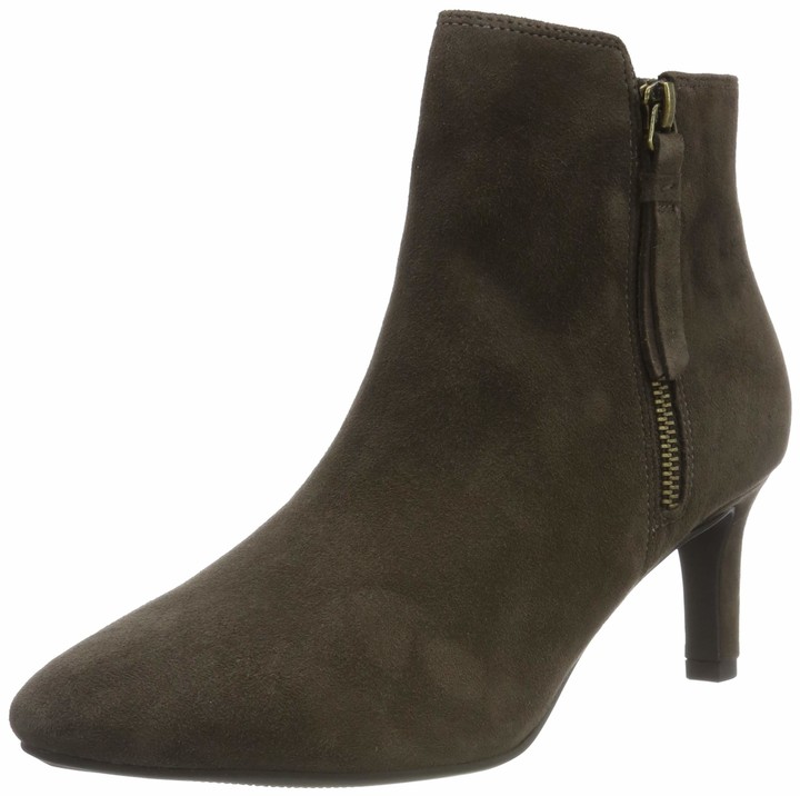 clarks brown ankle boots womens