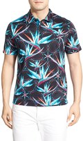 Thumbnail for your product : Bugatchi Floral Print Regular Fit Jersey Polo