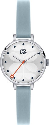 Orla Kiely Women's Analogue Quartz Watch with Leather Strap – OK2015