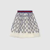 Thumbnail for your product : Gucci Children's GG embroidered tulle skirt